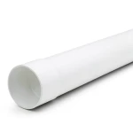 أنابيب بلاستيك UPVC ضغط 16 بار SDR 17، قطر خارجي 140 مم، سماكة 8.3 مم، أبيض