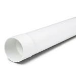مواسير UPVC ضغط 16 بار SDR 17 قطر خارجي 200 مم سمك 11.9 مم لون أبيض