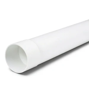 مواسير UPVC ضغط 16 بار SDR 17 قطر خارجي 200 مم سمك 11.9 مم لون أبيض