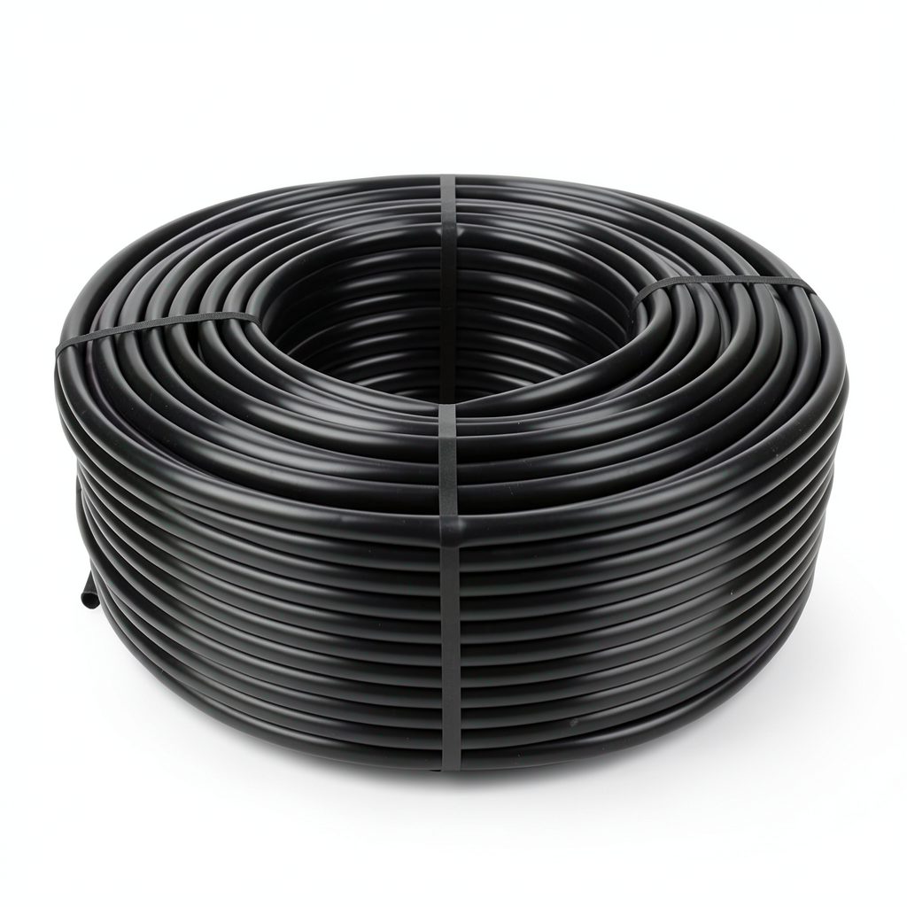 HDPE Plastic Coil Pipe Pressure 16 Bar PE 80 Size 16 mm Thickness 1.8 mm SDR 9 Black