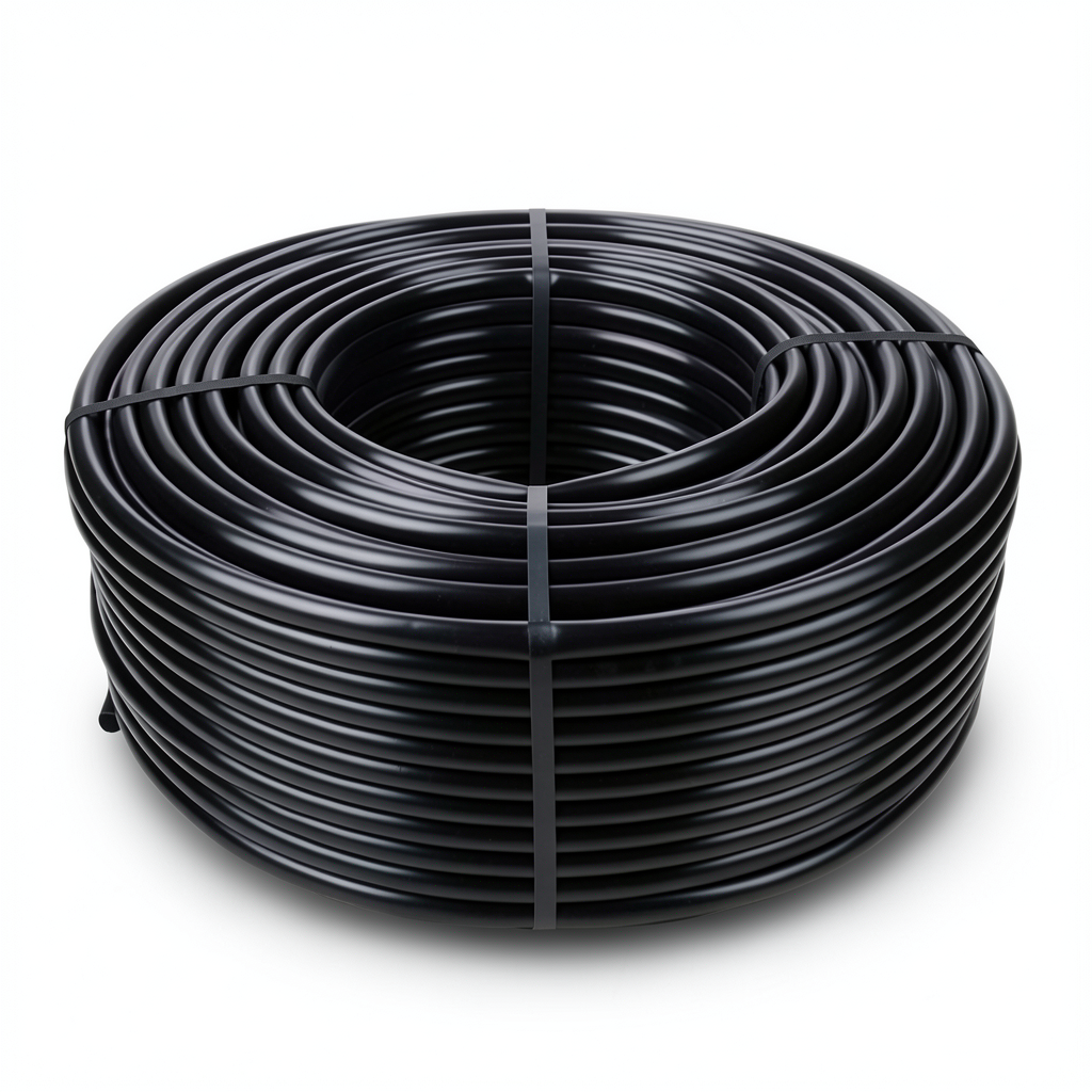 HDPE Plastic Coil Pipe Pressure 16 Bar PE 80 Size 25mm SDR 9 Thickness 2.8 mm Black
