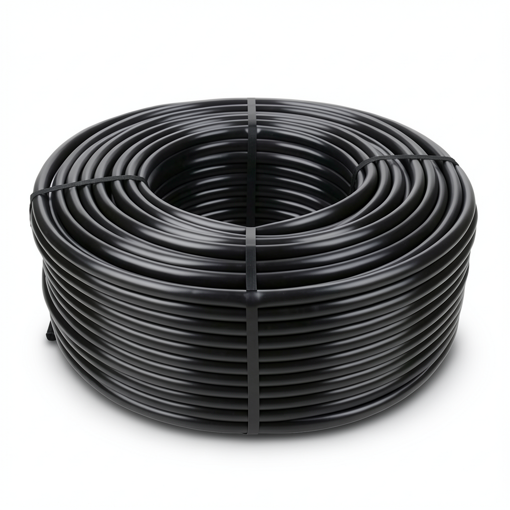 لفة أنابيب HDPE ضغط 16 بار PE 80، قطر خارجي 40 مم SDR 9 أسود
