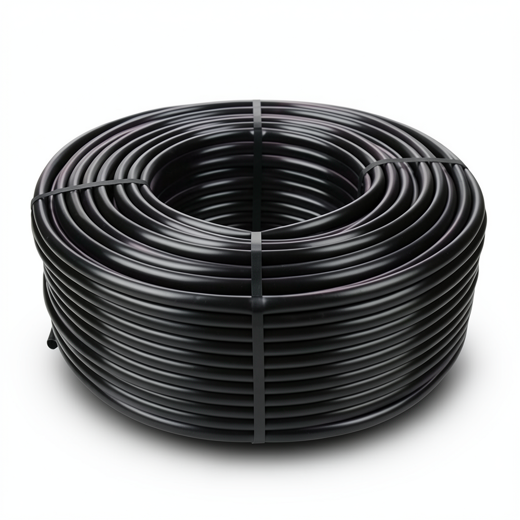 HDPE Coil Pipe Pressure 16 Bar PE 80 Size 125 mm SDR 9 Black Color