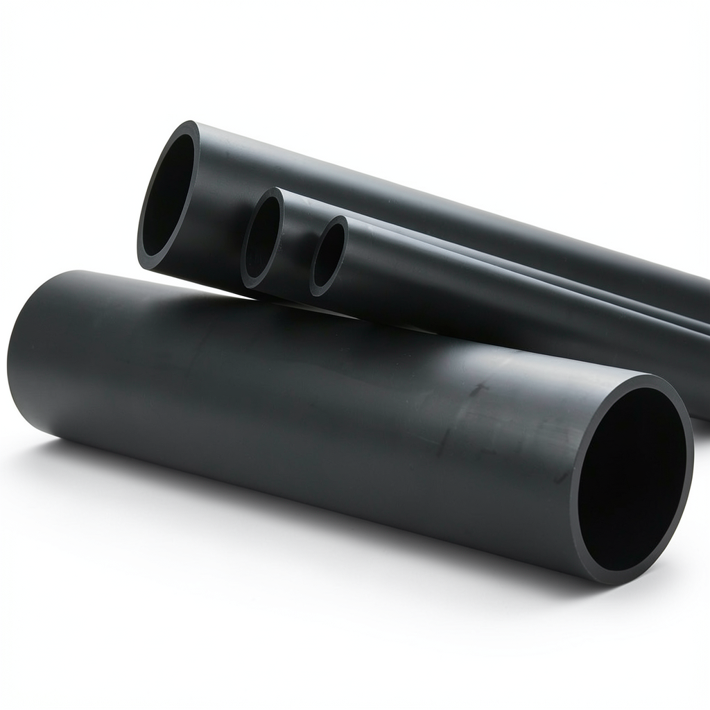 مواسير بلاستيك HDPE ضغط 6 بار PE 80 قطر خارجي 280 ملي SDR 33 لون اسود
