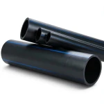 HDPE Plastic Pipe 6 Bar Pressure PE 80, Size 315 mm SDR 33, Black