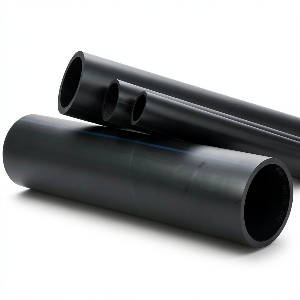 أنابيب HDPE ضغط 16 بار PE 80، قطر خارجي 140 مم سمك 19.2 مم لون أسود