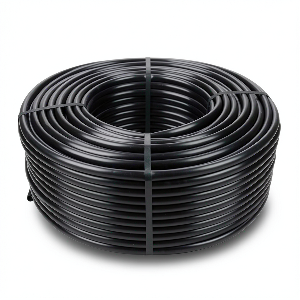 لفة أنابيب بلاستيك HDPE ضغط 16 بار PE 80 قطر خارجي 50 ملم سمك 6.9 ملم أسود