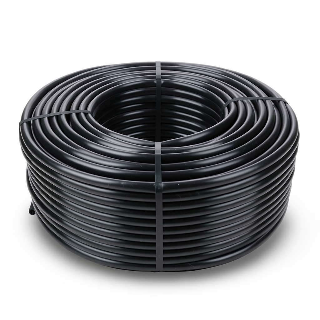 لفة أنابيب HDPE ضغط 16 بار PE 80 قطر خارجي 75 مم لون أسود