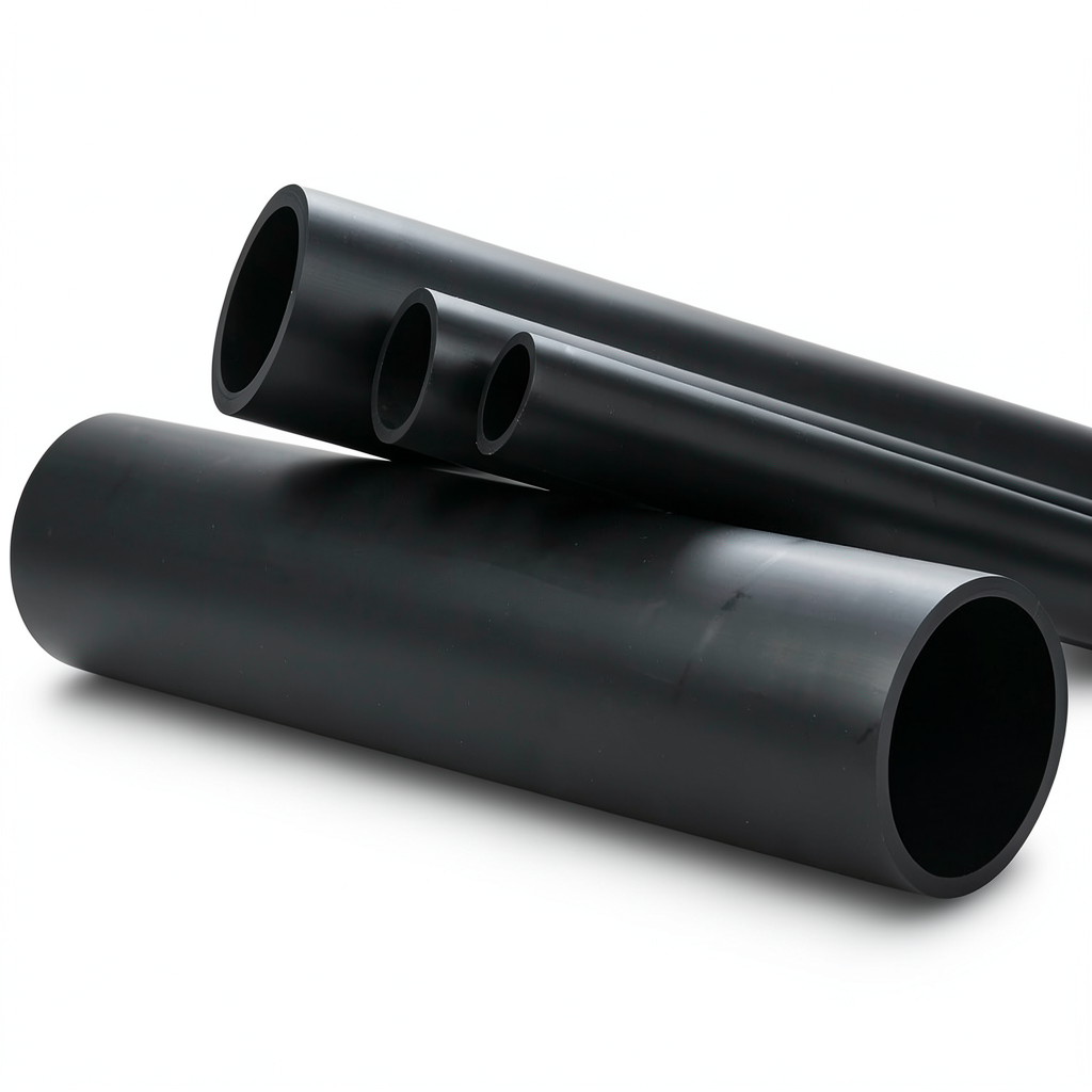 انابيب HDPE ضغط 6 بار PE 80 قطر خارجي 400 ملم سماكة 18.2 ملم لون اسود