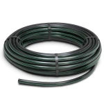 لفة أنابيب بلاستيك HDPE ضغط 4 بار PE 63 قطر خارجي 90 مم SDR 26 أسود مع خطوط خضراء