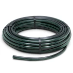 لفة أنابيب HDPE ضغط 4 بار PE 63 قطر خارجي 125 مم SDR 26 لون أسود مع خط أخضر