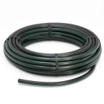 لفة أنابيب بلاستيك HDPE ضغط 6 بار PE 63 قطر خارجي 63 مم SDR 17.6 أسود مع خطوط خضراء