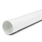 مواسير UPVC ضغط 16 بار (SDR 17) قطر خارجي 125 ملم سمك 7.4 ملم لون أبيض