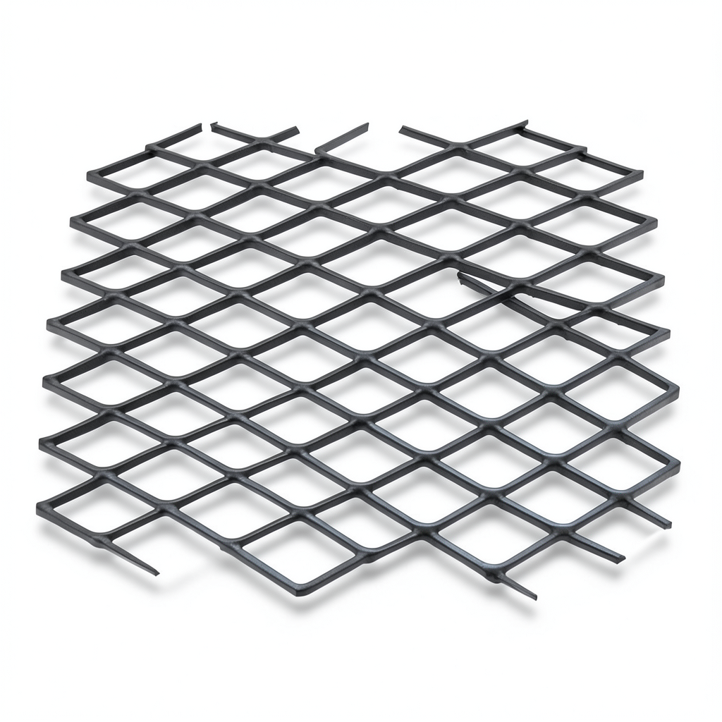 Hot Rolled Black Steel Expanded Metal Mesh Khaleeji 5.8 mm Thickness 1.22m Width 2m Length