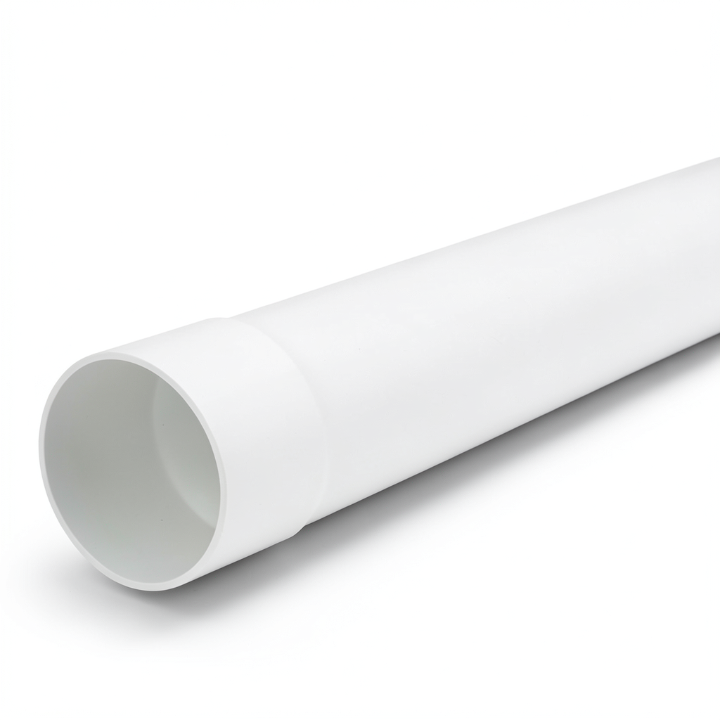 UPVC Pipe PN 12.5 Bar SDR 21 Size 160 mm Thickness 7.7 mm White