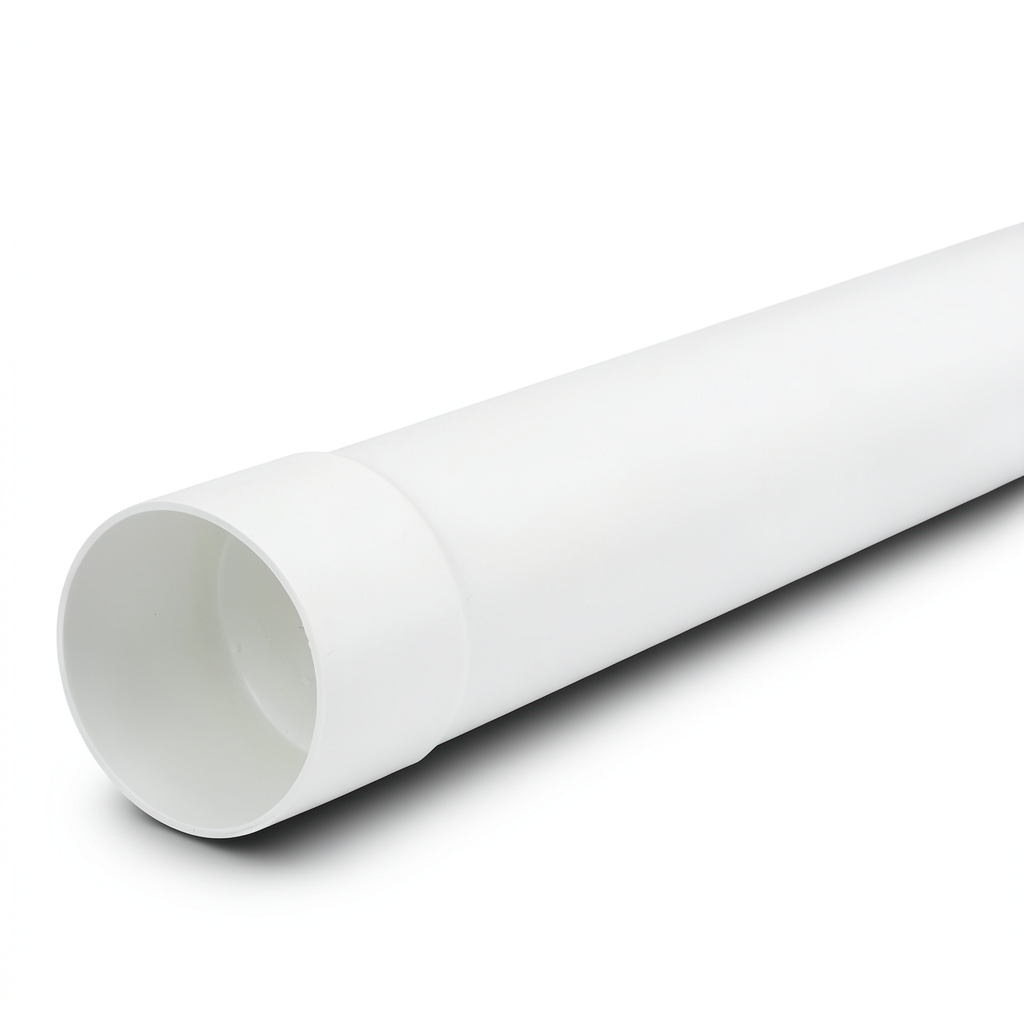 مواسير بلاستيك UPVC ضغط PN 12.5 بار (SDR 21) مقاس 180 مم سمك 8.6 ملم لون أبيض