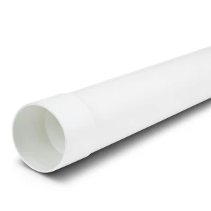 مواسير UPVC ضغط 12.5 بار (SDR 21) مقاس 200 ملم سمك 9.6 مم لون أبيض