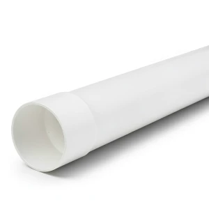 أنابيب بلاستيك UPVC ضغط 12.5 بار (SDR 21) مقاس 225 مم سماكة 10.8 مم لون أبيض