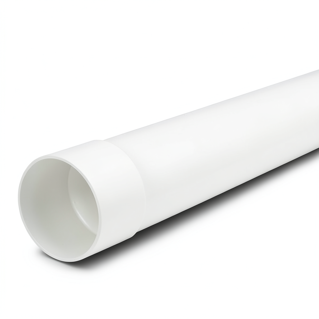 مواسير UPVC ضغط 12.5 بار (SDR 21) مقاس 250 ملم سماكة 11.9 مم لون أبيض