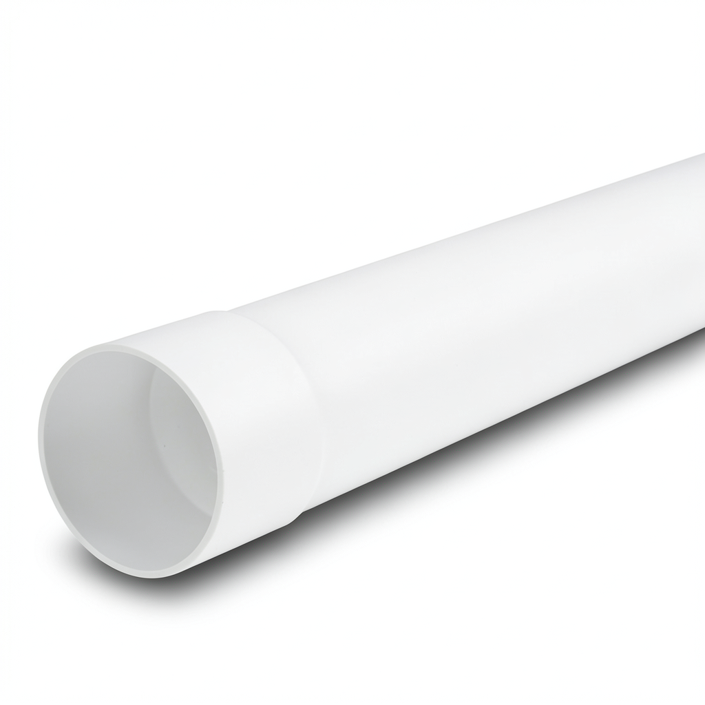 مواسير UPVC ضغط 16 بار (SDR 17) قطر خارجي 125 ملم سمك 7.4 ملم لون أبيض