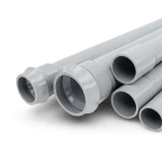 مواسير UPVC ضغط 10 بار قطر خارجي 110 مم سمك 4.2 مم لون رمادي