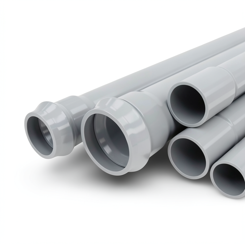 UPVC Pipes Nominal Pressure 10 Bar Outside Diameter 110 mm Thickness 4.2 mm Gray