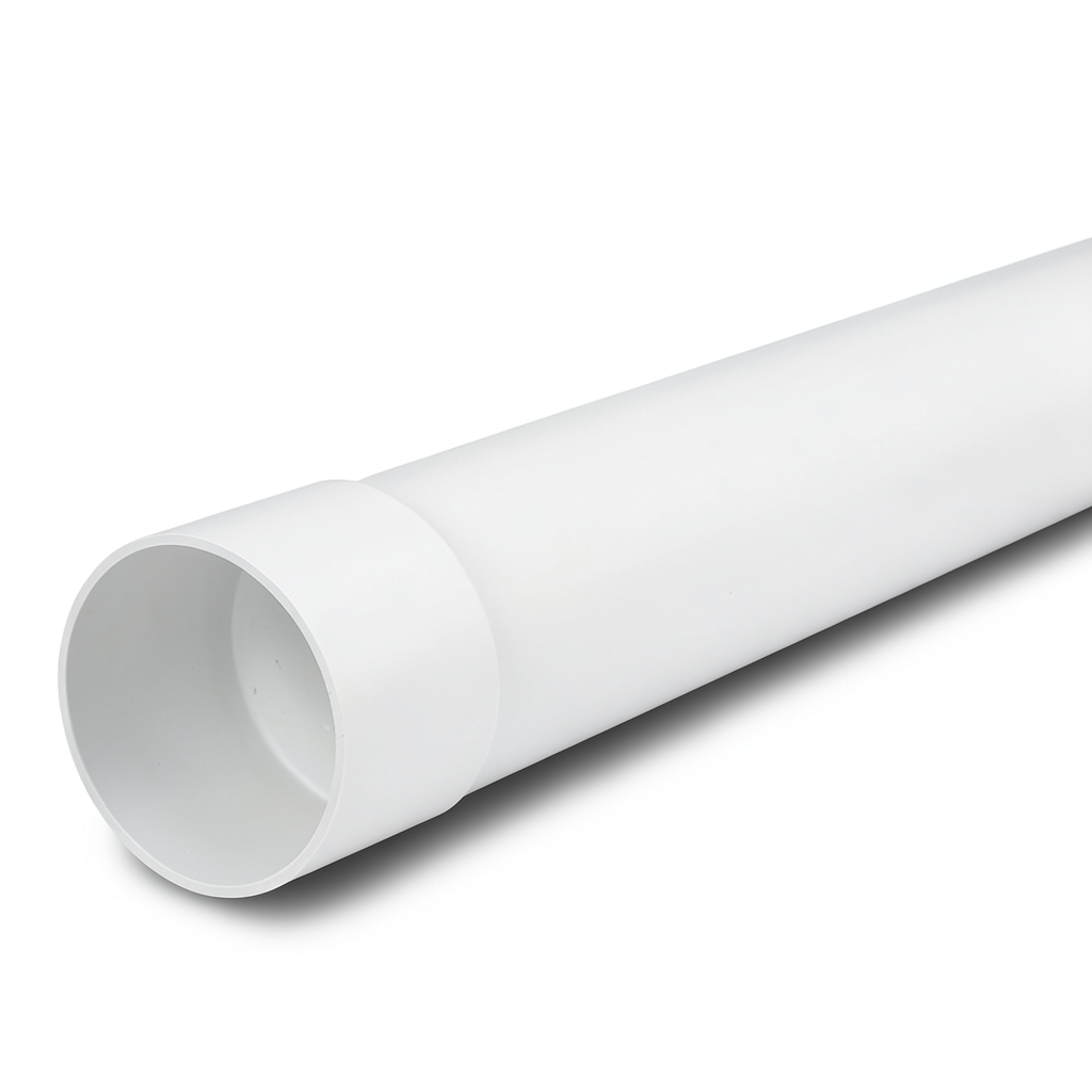 أنابيب UPVC ضغط 16 بار (SDR 17) قطر خارجي 160 ملم سماكة 9.5 ملم لون أبيض