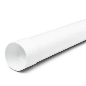 مواسير بلاستيك UPVC ضغط 16 بار (SDR 17) قطر خارجي 180 مم سمك 10.7 ملم لون أبيض