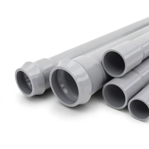 UPVC Pipes Nominal Pressure 10 Bar Outside Diameter 140 mm Thickness 5.4 mm Gray