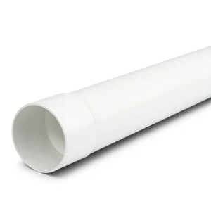 مواسير UPVC ضغط 16 بار SDR 17 قطر خارجي 200 مم سمك 11.9 مم لون أبيض