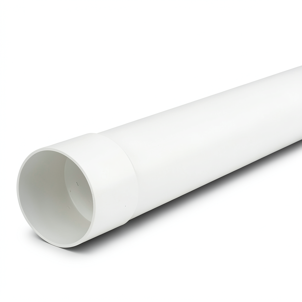 UPVC Pipe PN 16 Bar SDR 17, Outside Diameter 200 mm, Thickness 11.9 mm, White