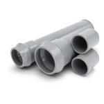 مواسير UPVC ضغط اسمي 10 بار قطر خارجي 180 مم سمك 6.9 مم لون رمادي
