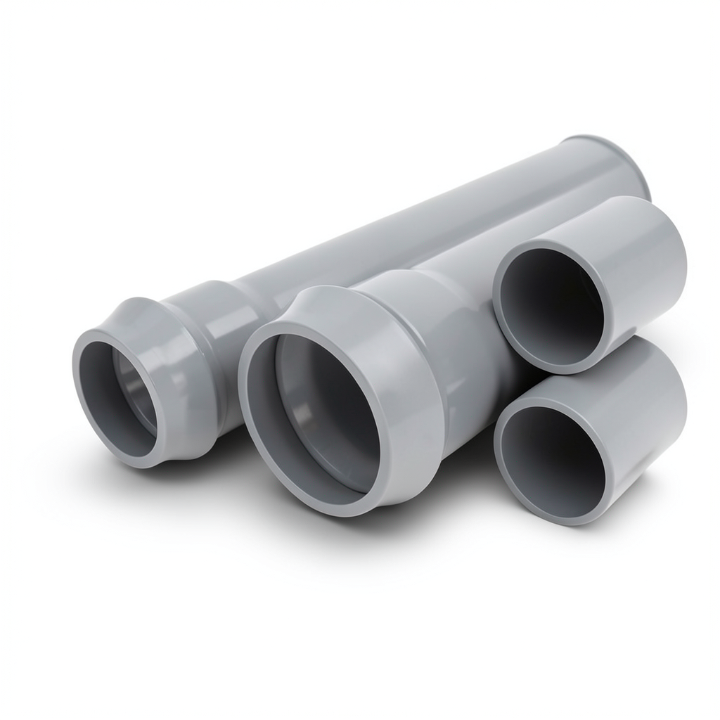 UPVC Pipes Nominal Pressure 10 Bar Outside Diameter 180 mm Thickness 6.9 mm Gray