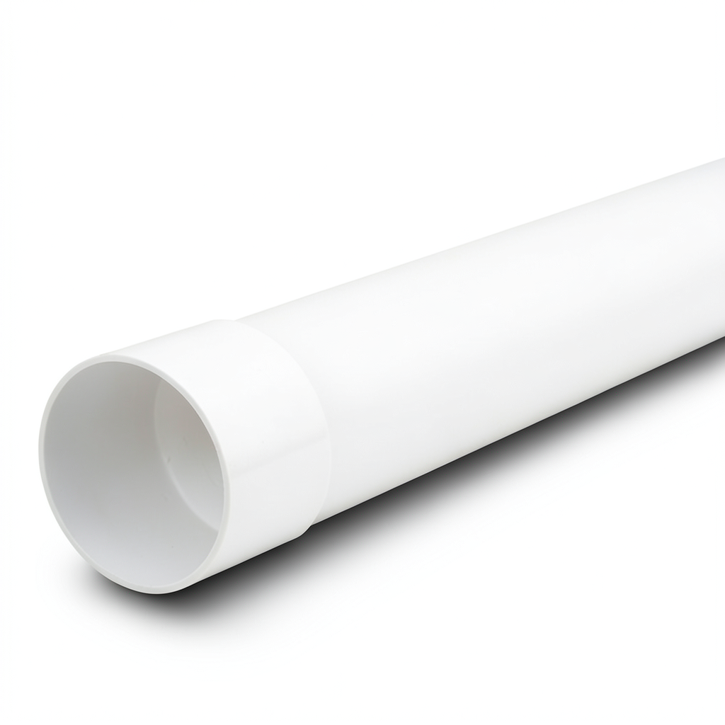 مواسير بلاستيك UPVC ضغط 20 بار (SDR 13.6) مقاس 110 مم سمك 8.1 مم لون أبيض