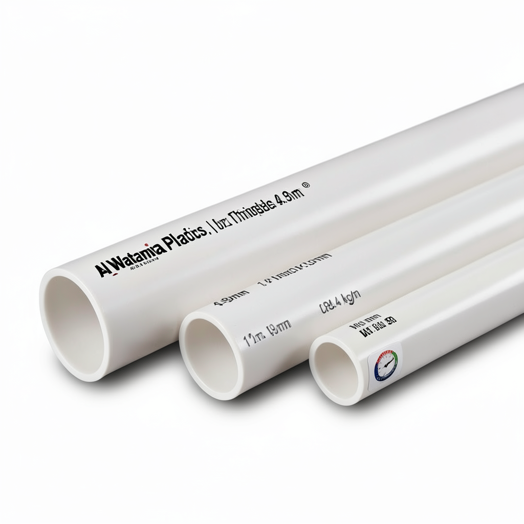 UPVC Pipes Schedule 80 Size 1¼ inch Thickness 4.9 mm Weight 0.84 kg/m White | Al Watania Plastics