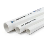 أنابيب UPVC جدول 40 مقاس ¼ 1 إنش سمك 3.6 مم وزن 0.65 كجم/م أبيض | بلاستيك الوطنية