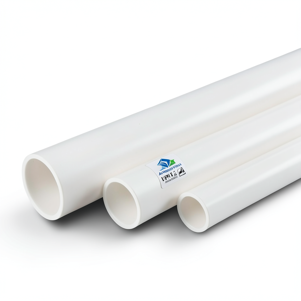 أنابيب UPVC جدول 40 مقاس ½ 1 إنش سمك 3.7 مم وزن 0.77 كجم/م أبيض | بلاستيك الوطنية