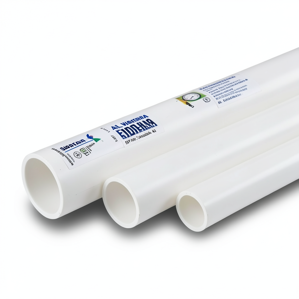 أنابيب UPVC جدول 40 مقاس 2 إنش سمك 3.9 مم وزن 1.04 كجم/م لون أبيض | بلاستيك الوطنية