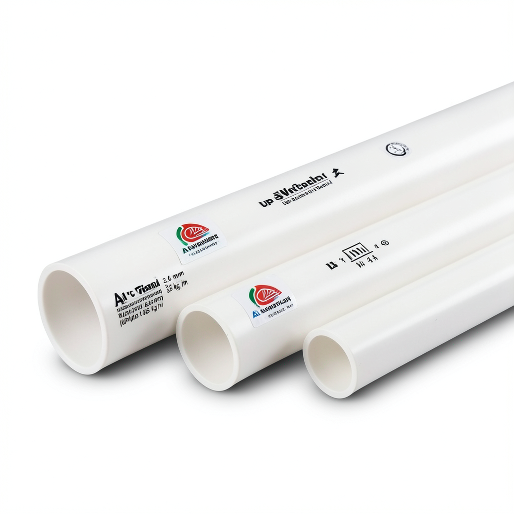 أنابيب UPVC جدول 40 مقاس ¼ 1 إنش سمك 3.6 مم وزن 0.65 كجم/م أبيض | بلاستيك الوطنية