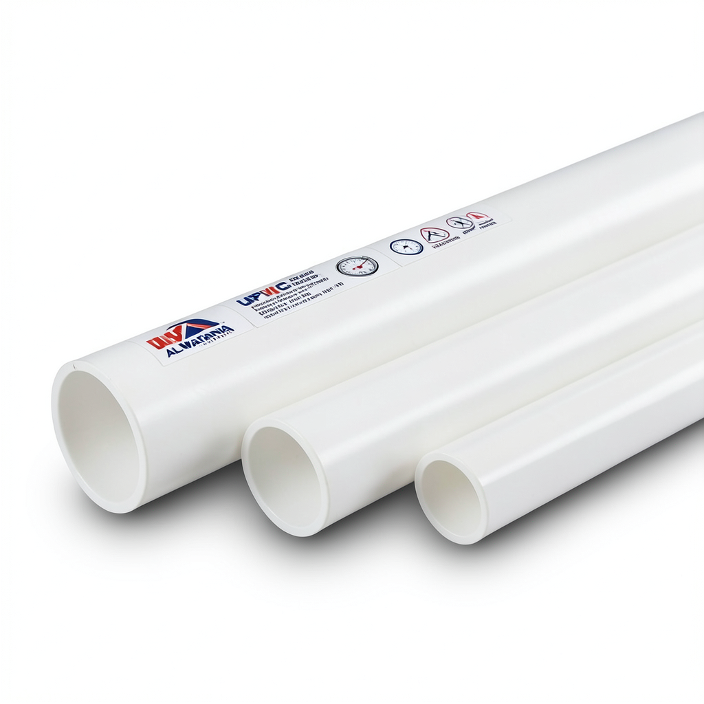 أنابيب UPVC جدول 80 مقاس 2 إنش سمك 5.5 مم وزن 1.41 كجم/م أبيض | بلاستيك الوطنية