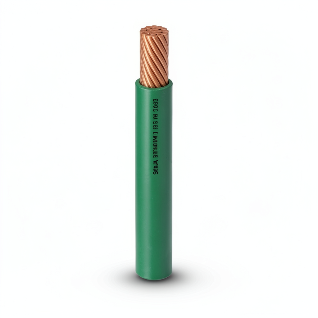 كابل نحاس THHN/THWN معزول PVC 105°C قطر 9.3 مم 600 فولت طول 500 قدم أخضر | شركة الفنار