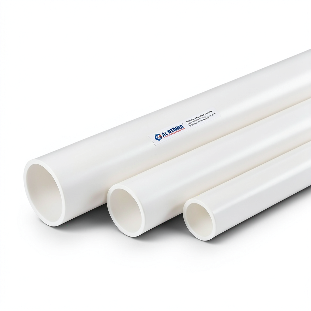 UPVC Pipes Schedule 40 Size 3 inch Thickness 5.5 mm Weight 2.14 kg/m White | Al Watania Plastics