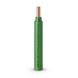 كابل نحاس THHN/THWN معزول PVC 105°C قطر 12.7 مم 600 فولت طول 500 قدم لون أخضر PVC 105 | شركة الفنار