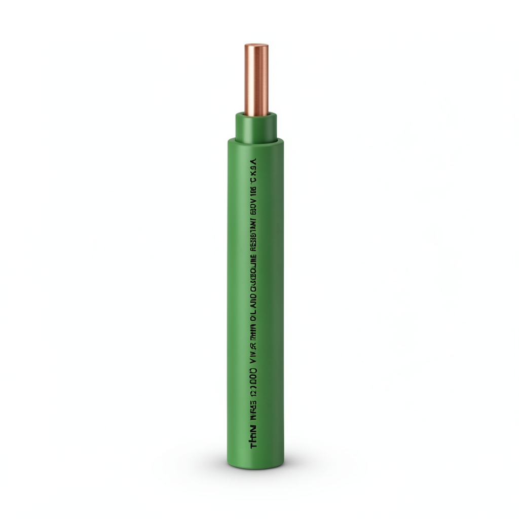 THHN/THWN Copper Cable PVC 105°C Insulation Diameter 12.7 mm 600 V 500 Ft Green PVC 105 | Al Fanar