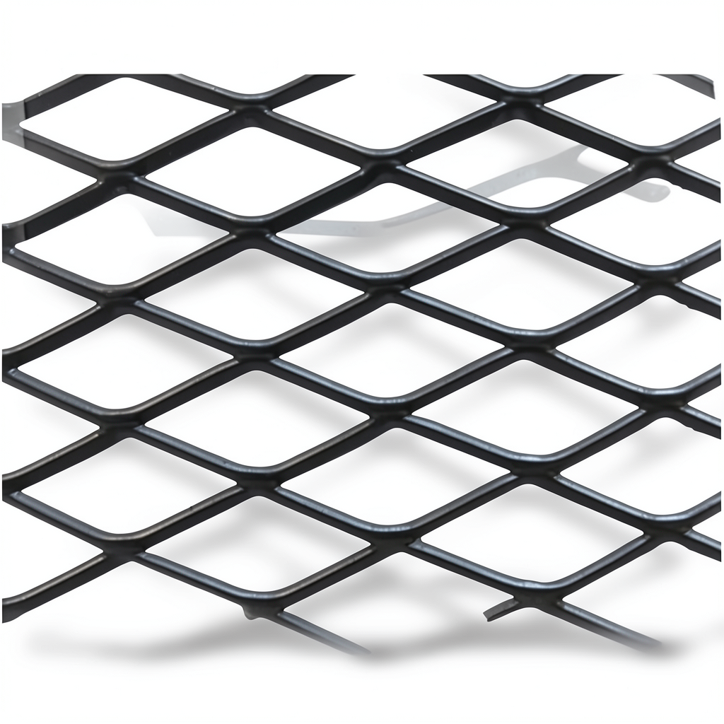 Hot Rolled Black Steel Expanded Metal Mesh 6 mm Thickness 1.22m Width 2m Length
