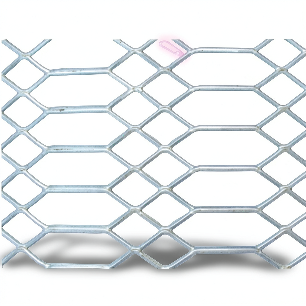 Hot Rolled Expanded Metal Mesh Jawhara Shape 1.5 mm Thickness 1.22x3 M
