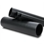 أنابيب HDPE ضغط 16 بار PE 80، قطر خارجي 140 مم سمك 19.2 مم لون أسود