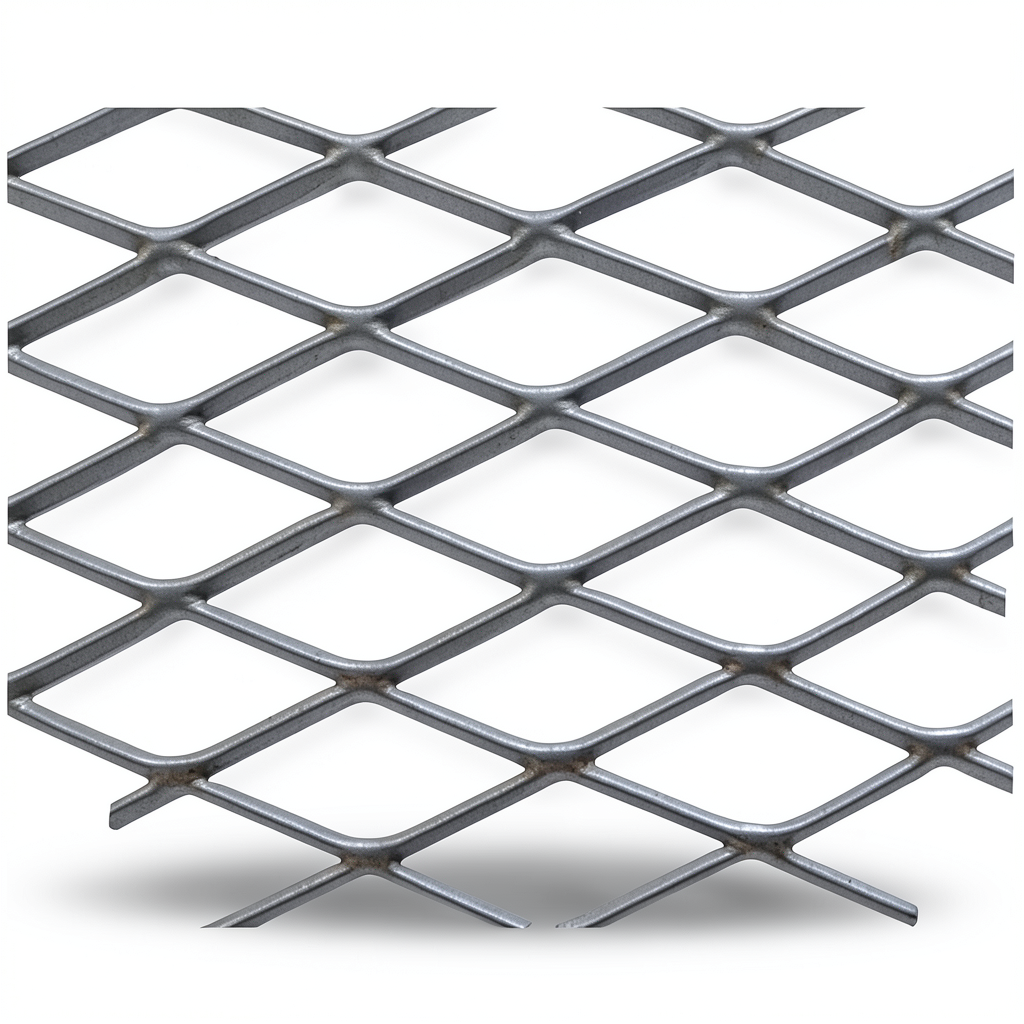 Hot Rolled Steel Expanded Metal Mesh Khaleeji 5.8 mm Thickness 1.22m Width 7m Length
