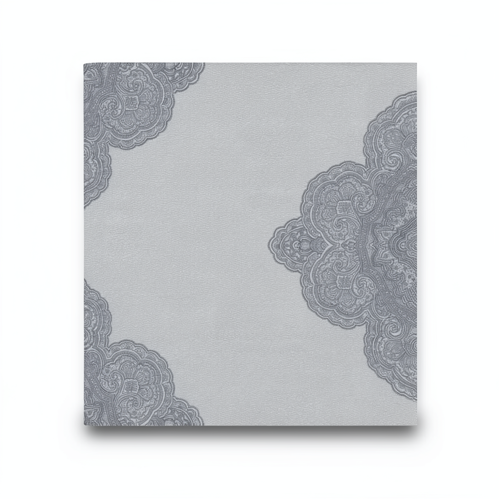 Spain Wallpaper Gray Color Classic Design, Size 10mx0.53m, Model 1101-1