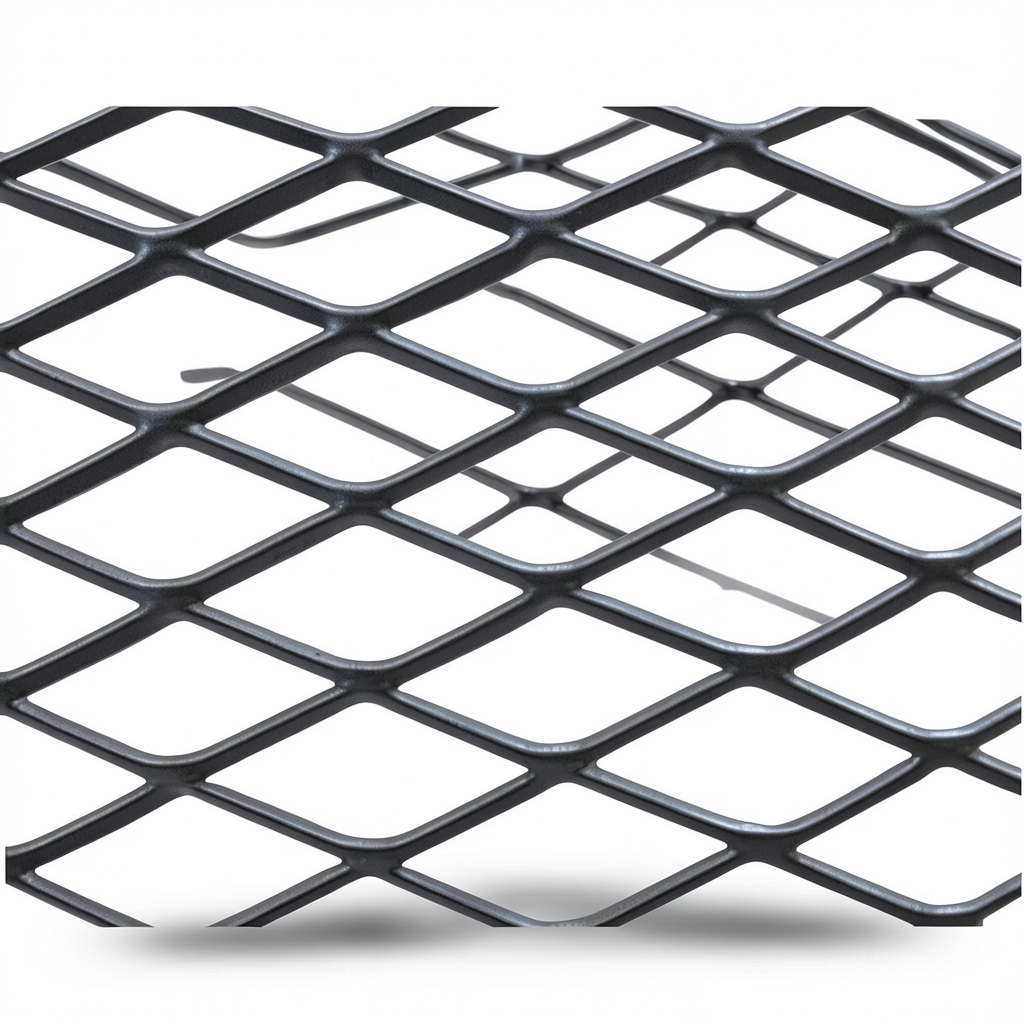 Hot Rolled Black Steel Expanded Metal Mesh Khaleeji 1.4 mm Thickness 2.44 m Width 1 m Length